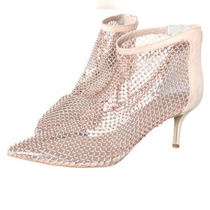 NIB Charles David Afterhours Rhinestone Mesh Micro suede Ankle Boots - B…